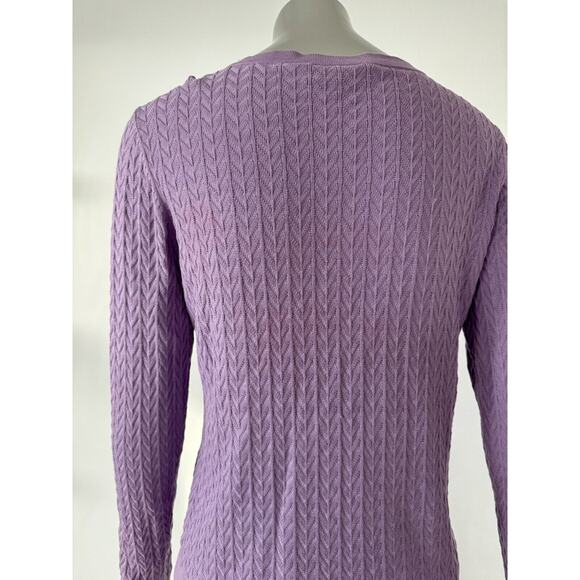 Vintage Pendleton Lavender Button Up Cardigan Sweater Sz XS Purple Knit FLAW - Picture 3 of 8